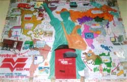 Postal Yatra Painting